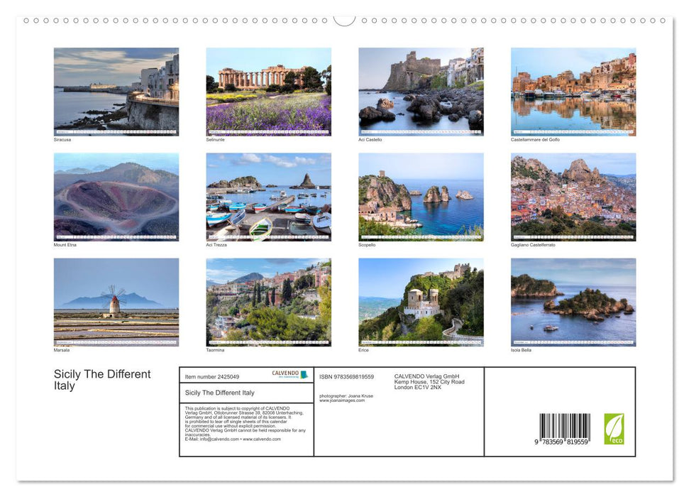 Sicily The Different Italy (CALVENDO Premium-Calendar 2027)