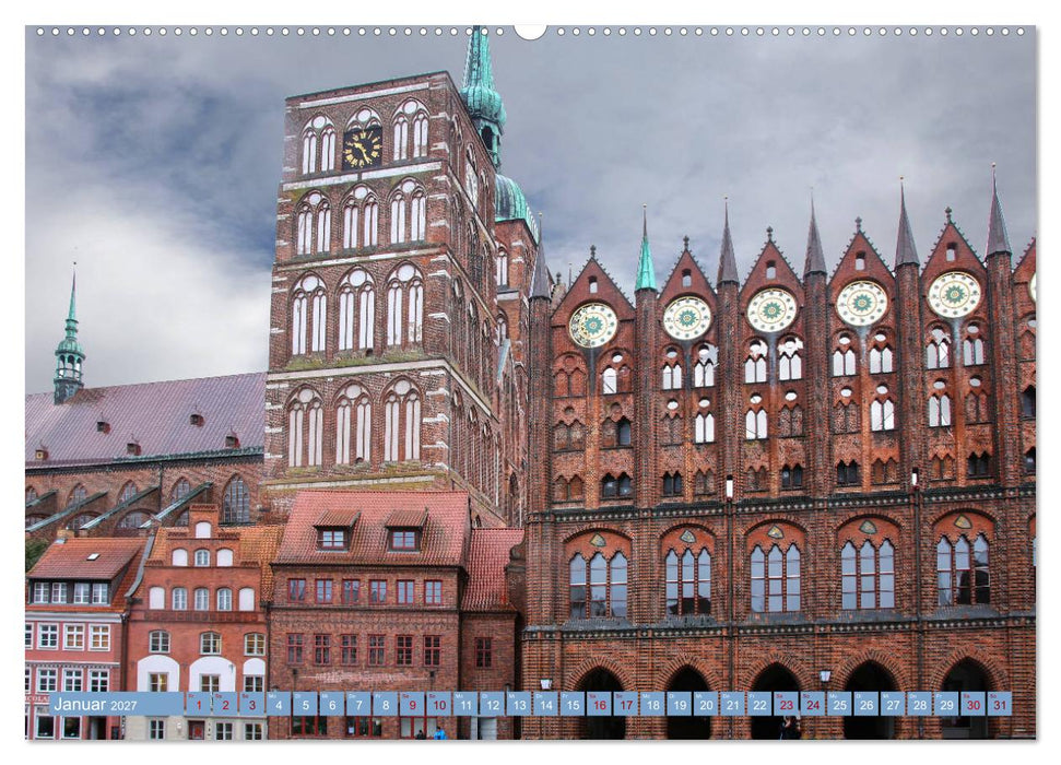 Stralsund und die Boddenlandschaft (CALVENDO Wandkalender 2027)