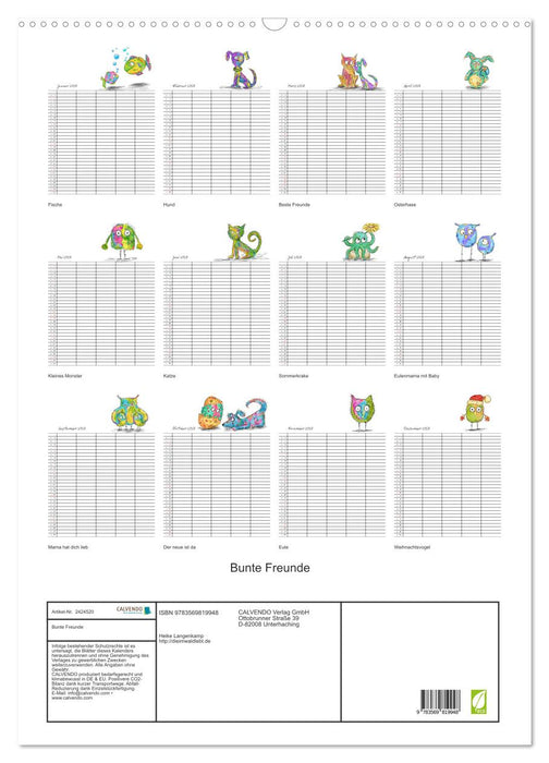 Bunte Freunde (CALVENDO Wandkalender 2027)