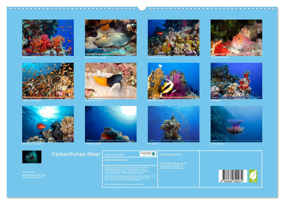 Farbenfrohes Meer (CALVENDO Premium Wandkalender 2027)