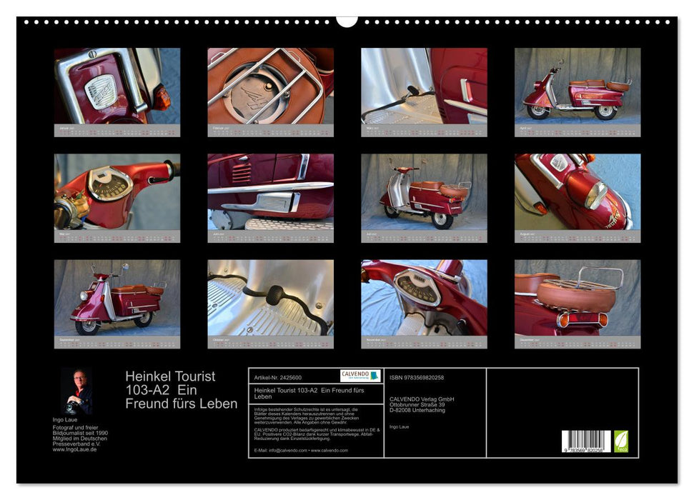 Heinkel Tourist 103-A2 Ein Freund fürs Leben (CALVENDO Wandkalender 2027)