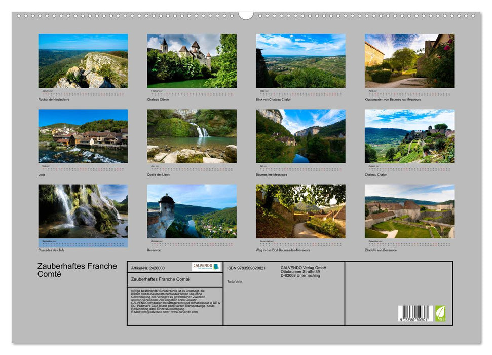 Zauberhaftes Franche Comté (CALVENDO Wandkalender 2027)