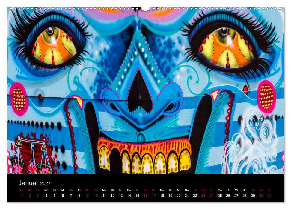Graffiti und Street Art in La Paz (CALVENDO Premium Wandkalender 2027)