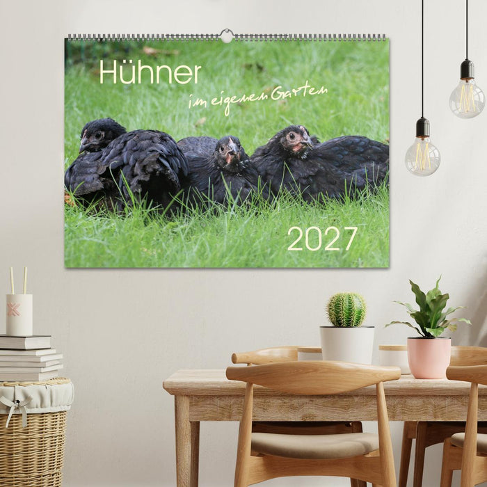 Hühner im eigenen Garten (CALVENDO Wandkalender 2027)