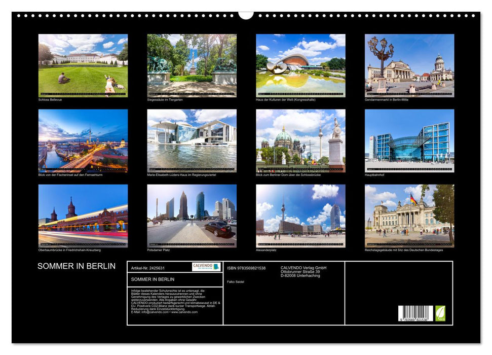 SOMMER IN BERLIN (CALVENDO Wandkalender 2027)