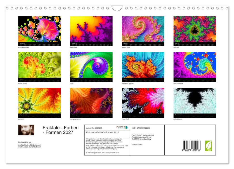 Fraktale - Farben - Formen 2027 (CALVENDO Wandkalender 2027)