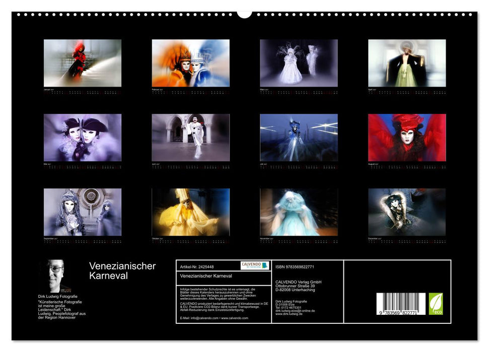 Venezianischer Karneval (CALVENDO Premium Wandkalender 2027)