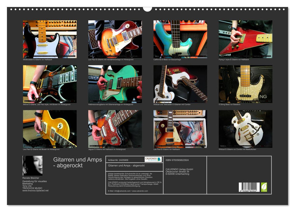 Gitarren und Amps - abgerockt (CALVENDO Wandkalender 2027)