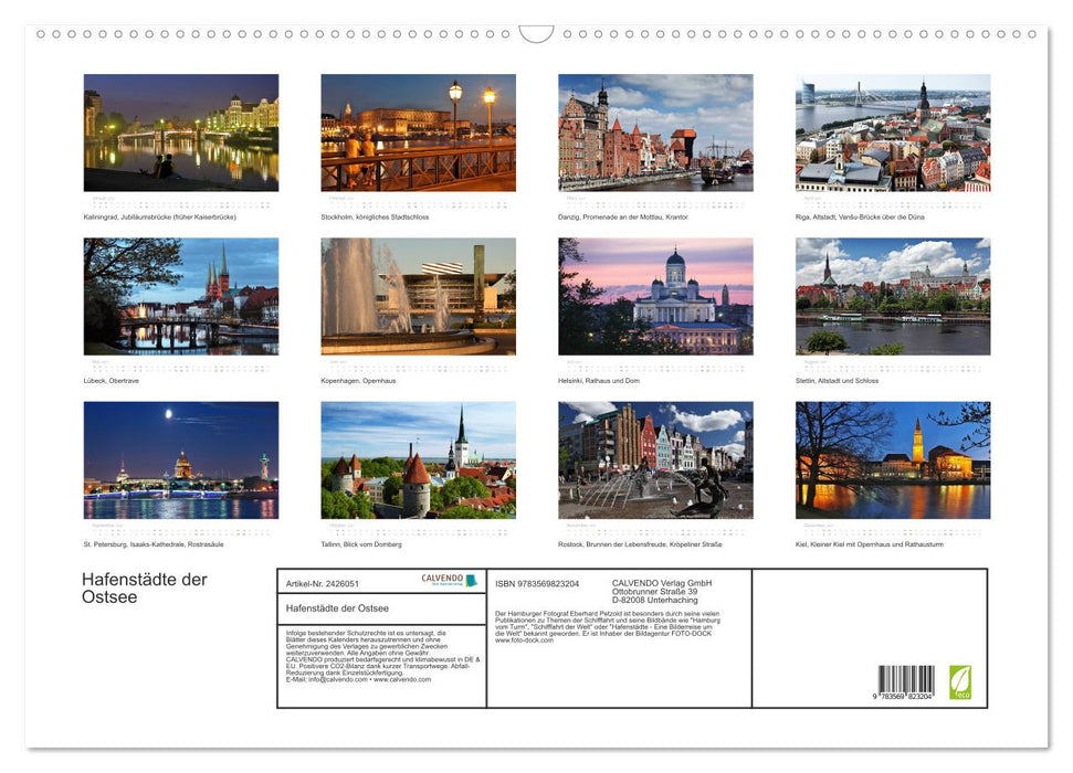 Hafenstädte der Ostsee (CALVENDO Wandkalender 2027)