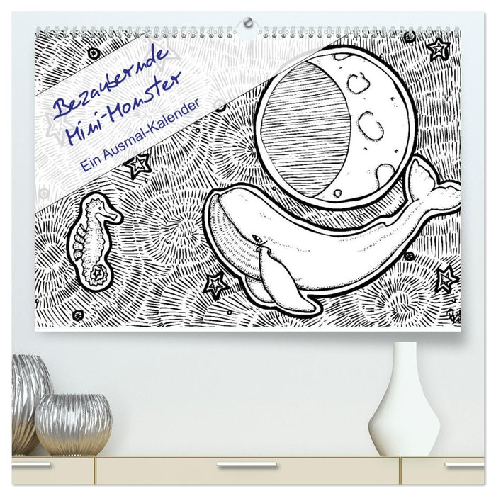 Bezaubernde Mini-Monster - Ein Ausmal-Kalender (CALVENDO Premium Wandkalender 2027)