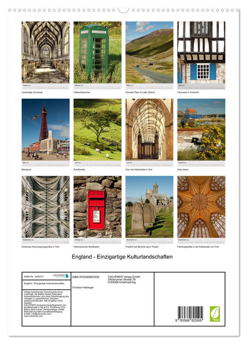 England - Einzigartige Kulturlandschaften (CALVENDO Premium Wandkalender 2027)