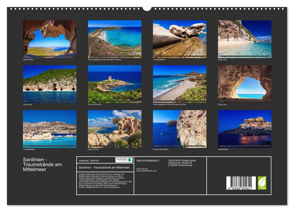 Sardinien - Traumstrände am Mittelmeer (CALVENDO Premium Wandkalender 2027)