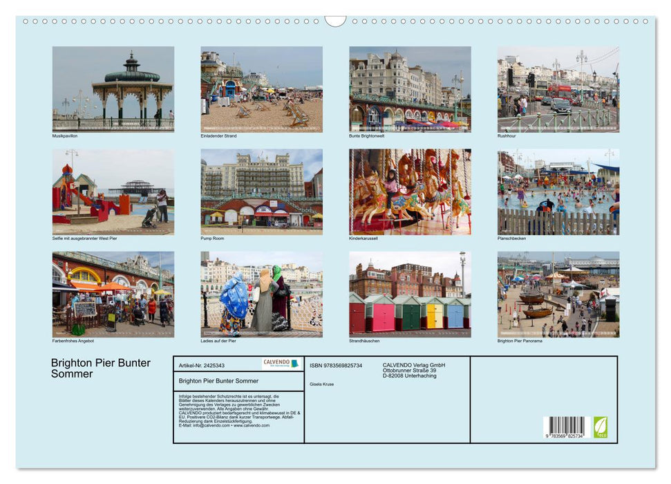 Brighton Pier Bunter Sommer (CALVENDO Wandkalender 2027)
