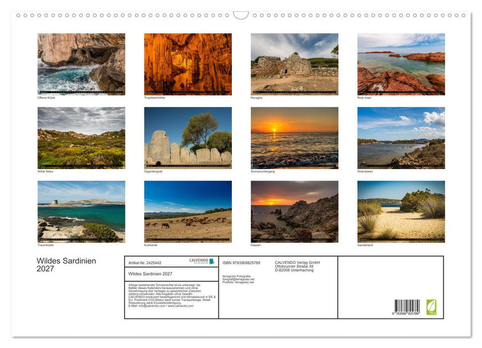 Wildes Sardinien 2027 (CALVENDO Wandkalender 2027)