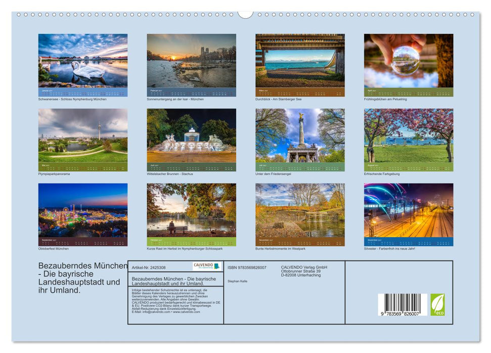 Bezauberndes München - Die bayrische Landeshauptstadt und ihr Umland. (CALVENDO Premium Wandkalender 2027)