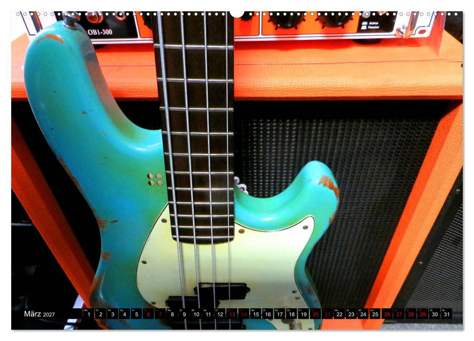 Gitarren und Amps - abgerockt (CALVENDO Premium Wandkalender 2027)