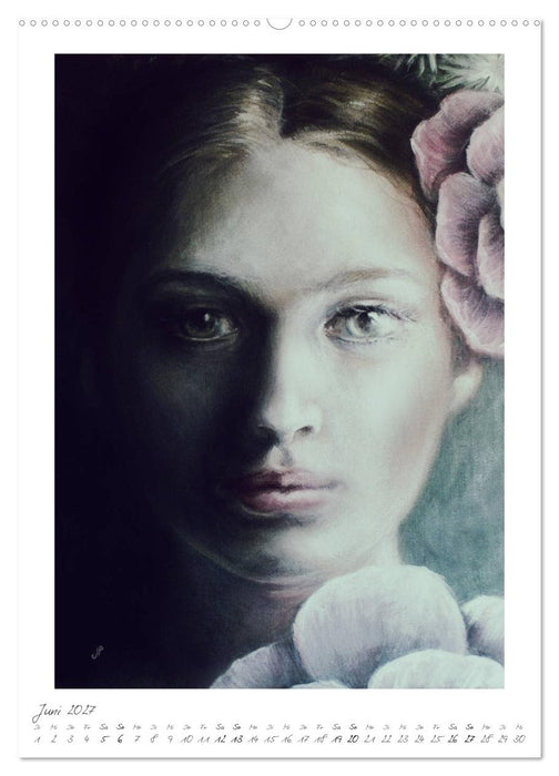 Colourful Women - Fantasy-Frauenportraits in Acryl und Mischtechnik (CALVENDO Premium Wandkalender 2027)