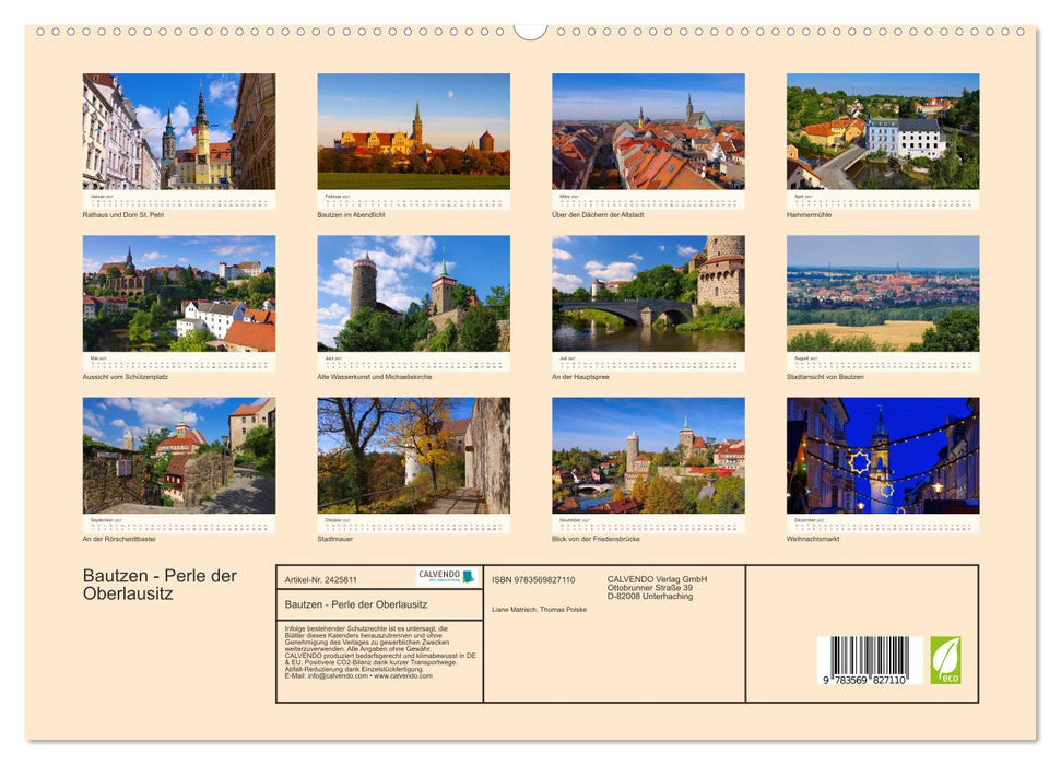Bautzen - Perle der Oberlausitz (CALVENDO Premium Wandkalender 2027)