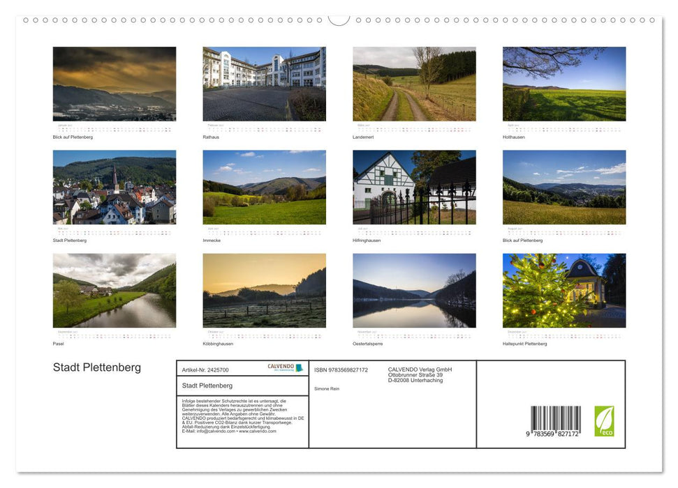 Stadt Plettenberg (CALVENDO Premium Wandkalender 2027)