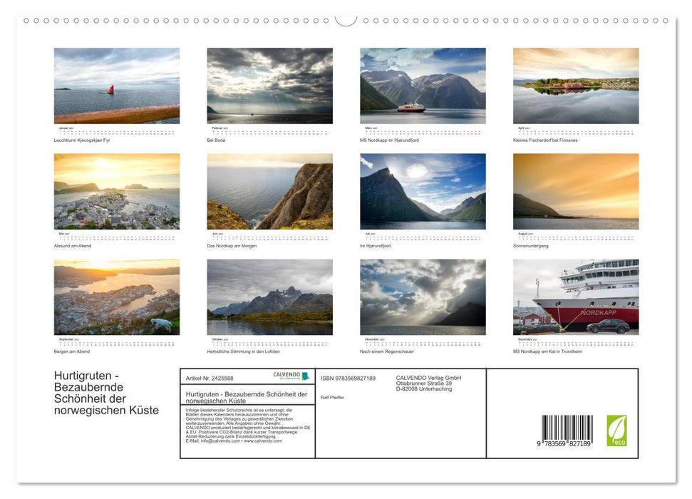 Hurtigruten - Bezaubernde Schönheit der norwegischen Küste (CALVENDO Premium Wandkalender 2027)