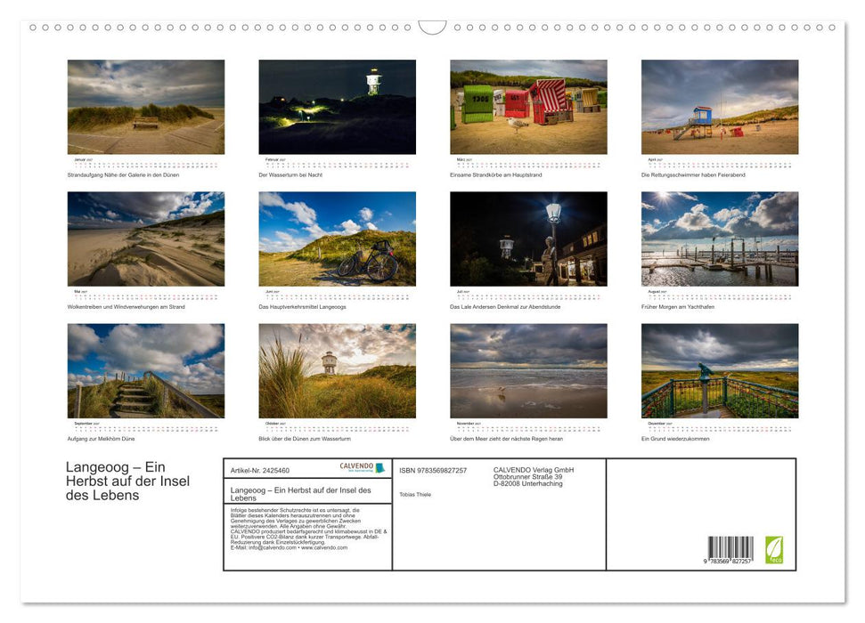 Langeoog – Ein Herbst auf der Insel des Lebens (CALVENDO Wandkalender 2027)
