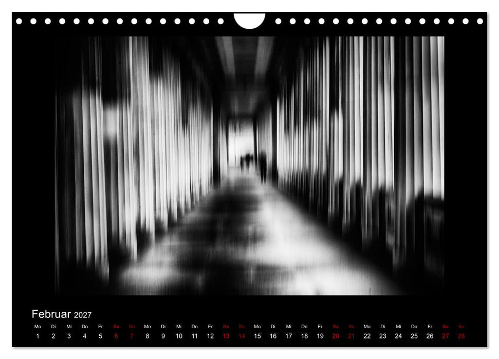 Strassenfotografie Berlin. schwarz/weiß - abstrakt - minimalistisch (CALVENDO Wandkalender 2027)