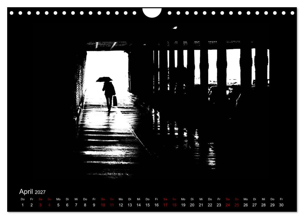 Strassenfotografie Berlin. schwarz/weiß - abstrakt - minimalistisch (CALVENDO Wandkalender 2027)