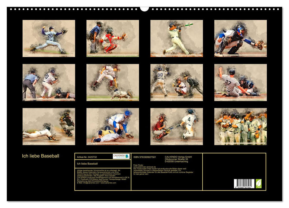 Ich liebe Baseball (CALVENDO Wandkalender 2027)