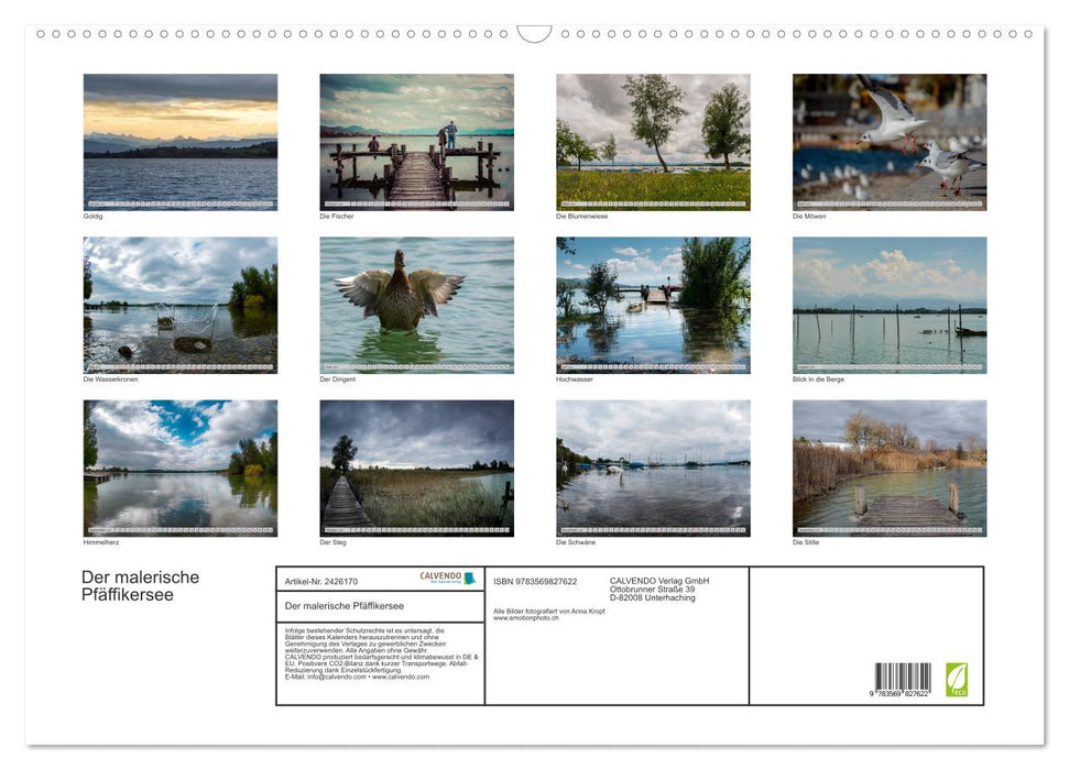 Der malerische Pfäffikersee (CALVENDO Wandkalender 2027)