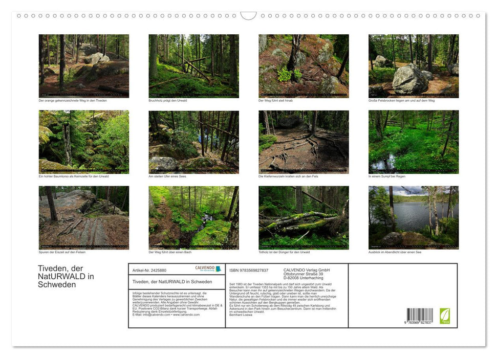 Tiveden, der NatURWALD in Schweden (CALVENDO Wandkalender 2027)
