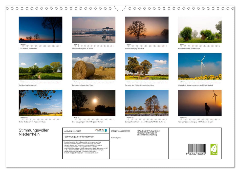 Stimmungsvoller Niederrhein (CALVENDO Wandkalender 2027)