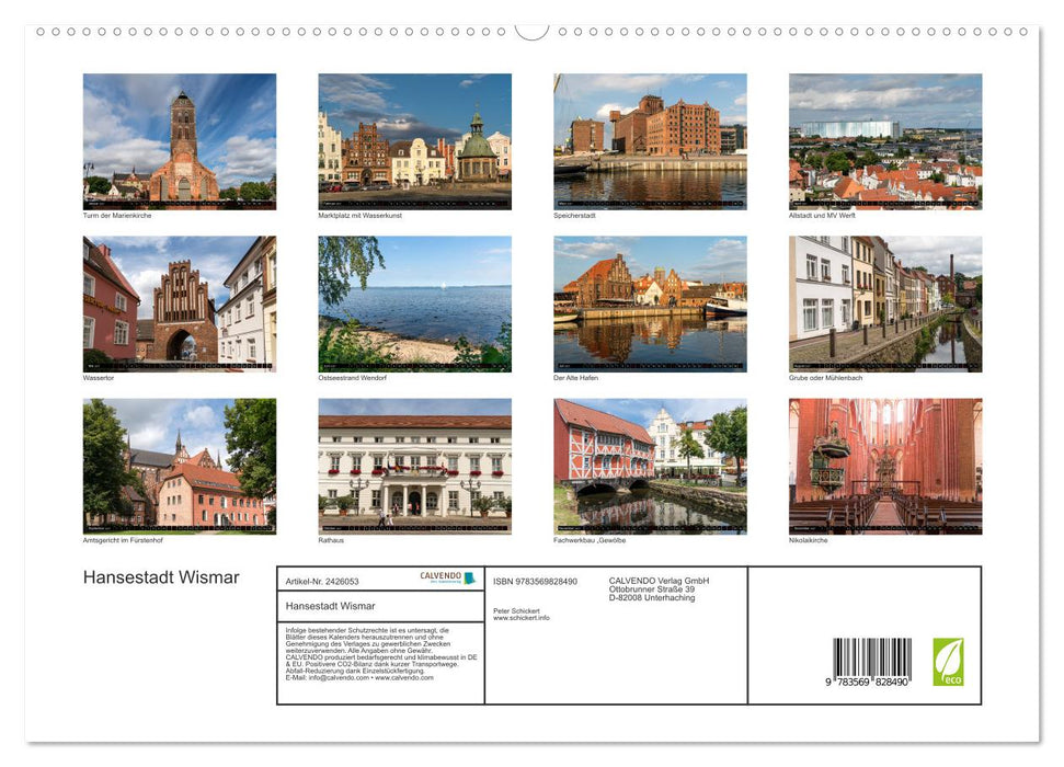 Hansestadt Wismar (CALVENDO Premium Wandkalender 2027)
