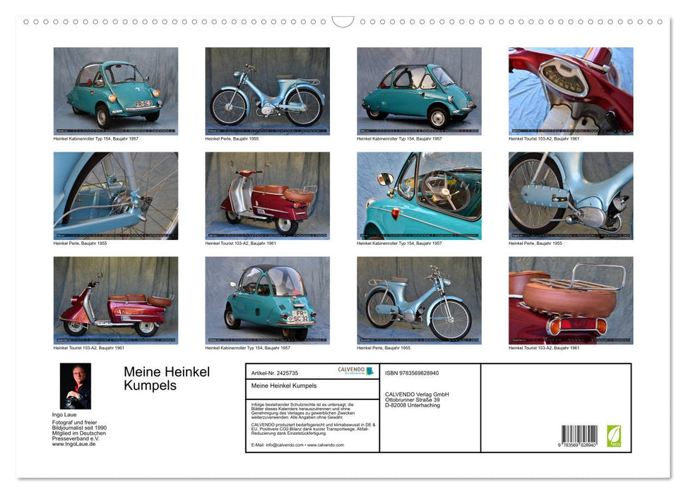 Meine Heinkel Kumpels (CALVENDO Wandkalender 2027)