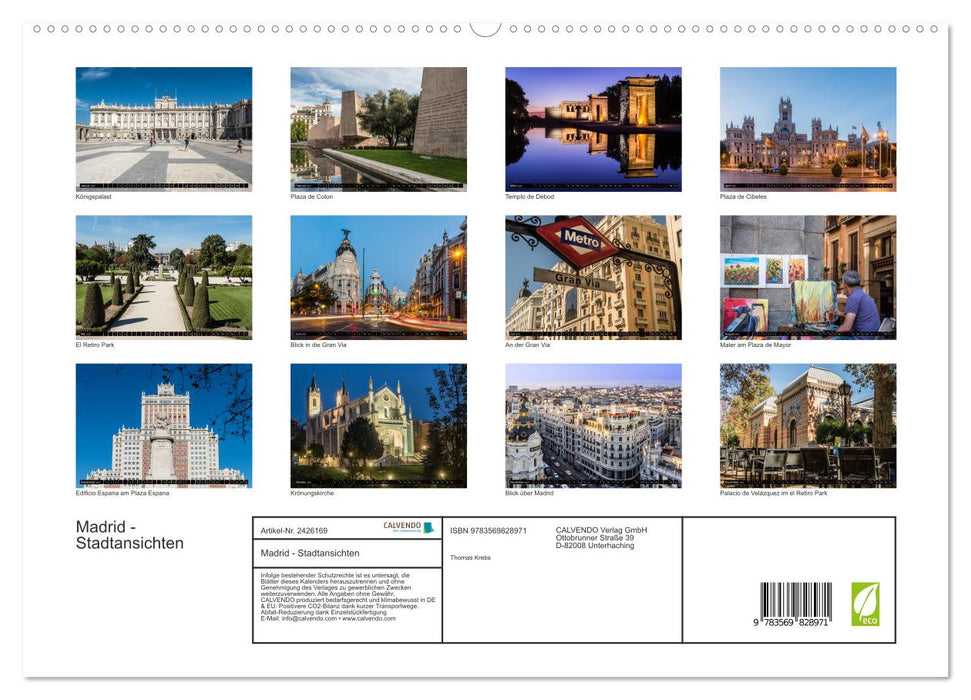 Madrid - Stadtansichten (CALVENDO Premium Wandkalender 2027)