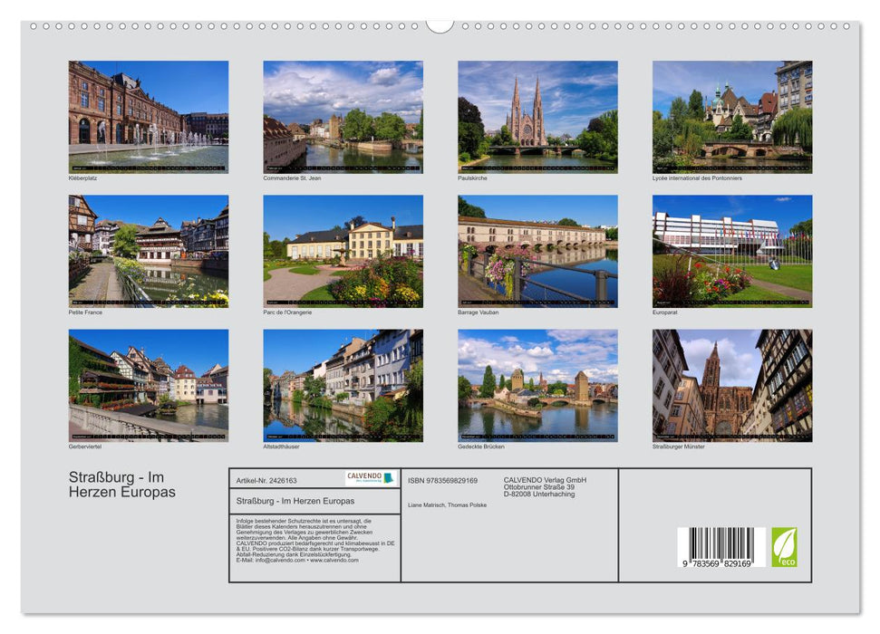 Straßburg - Im Herzen Europas (CALVENDO Premium Wandkalender 2027)