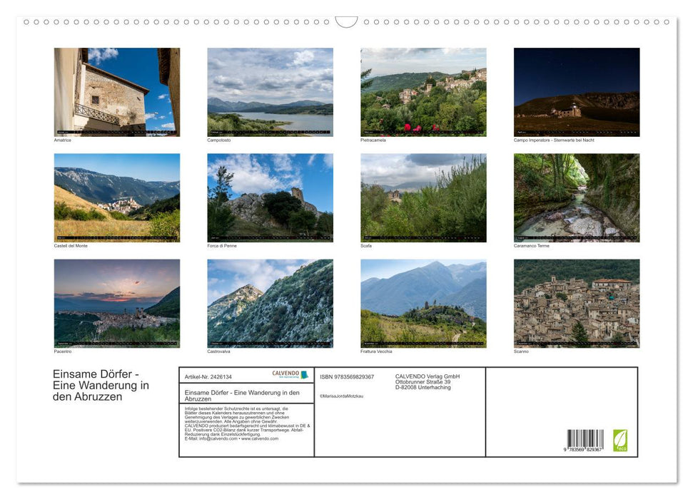 Einsame Dörfer - Eine Wanderung in den Abruzzen (CALVENDO Wandkalender 2027)