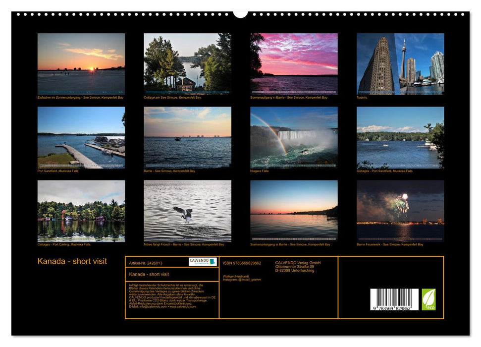 Kanada - short visit (CALVENDO Premium Wandkalender 2027)