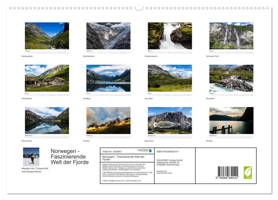 Norwegen - Faszinierende Welt der Fjorde (CALVENDO Premium Wandkalender 2027)