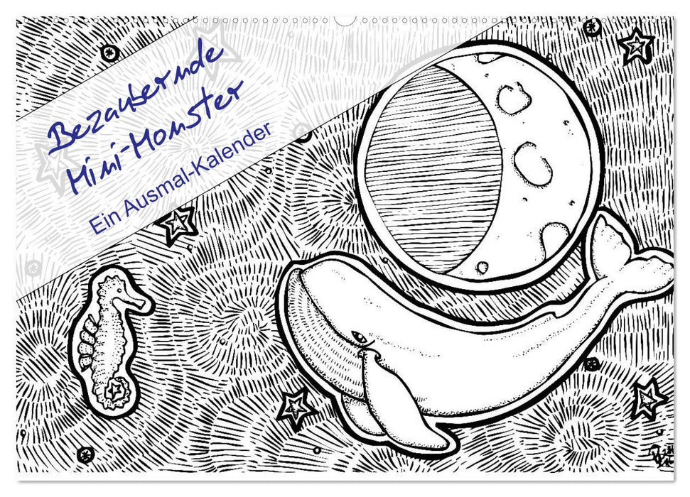 Bezaubernde Mini-Monster - Ein Ausmal-Kalender (CALVENDO Wandkalender 2027)