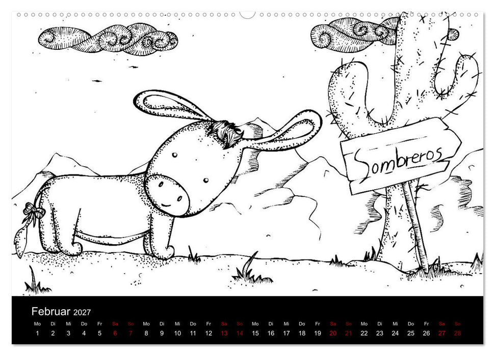 Bezaubernde Mini-Monster - Ein Ausmal-Kalender (CALVENDO Wandkalender 2027)