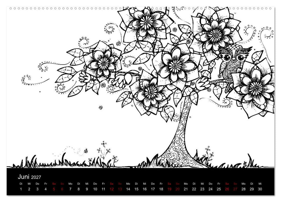 Bezaubernde Mini-Monster - Ein Ausmal-Kalender (CALVENDO Wandkalender 2027)