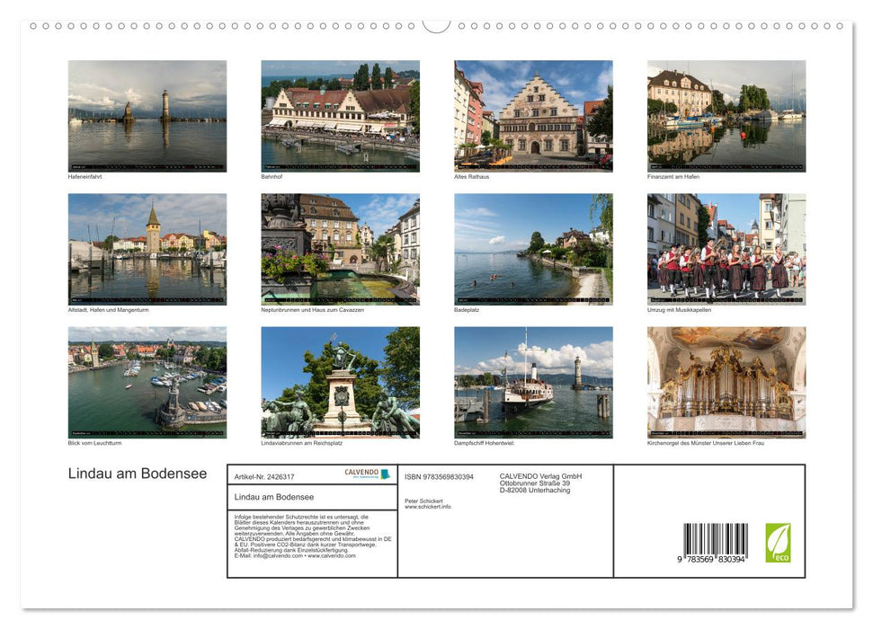 Lindau am Bodensee (CALVENDO Premium Wandkalender 2027)