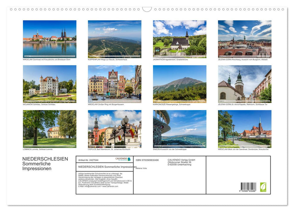 NIEDERSCHLESIEN Sommerliche Impressionen (CALVENDO Wandkalender 2027)
