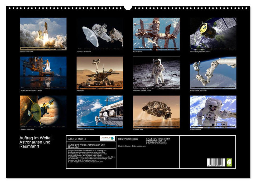 Auftrag im Weltall. Astronauten und Raumfahrt (CALVENDO Wandkalender 2027)