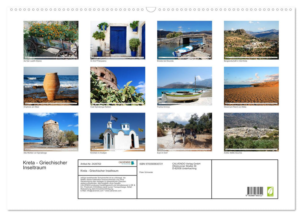 Kreta - Griechischer Inseltraum (CALVENDO Wandkalender 2027)