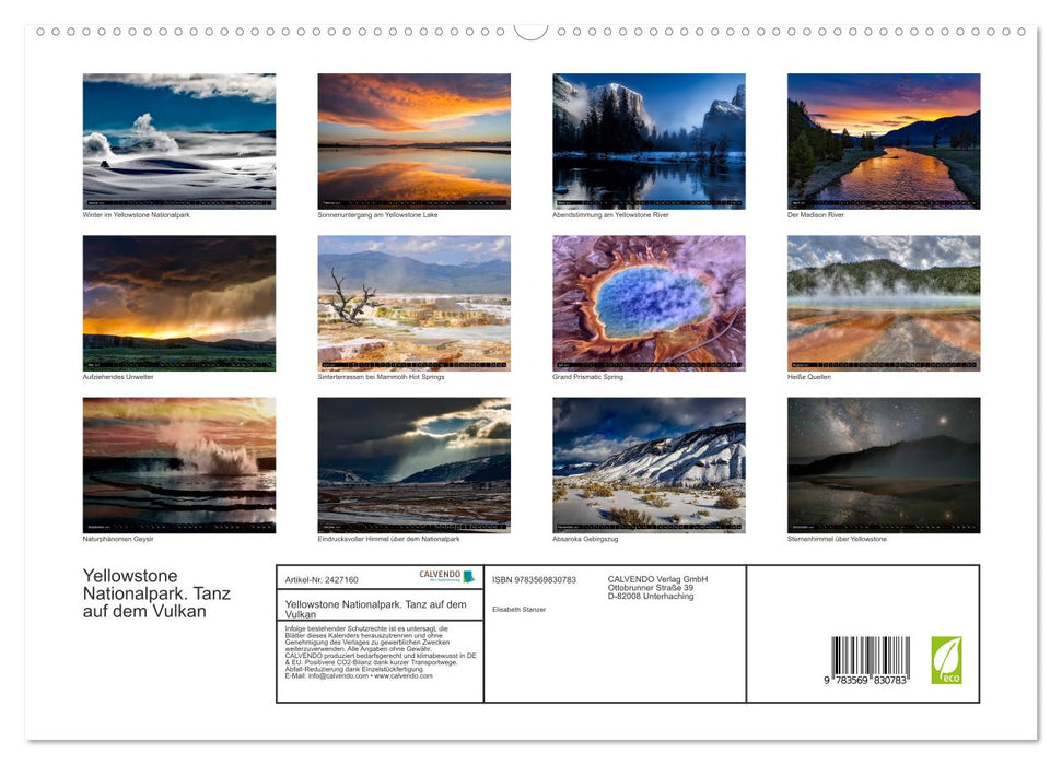 Yellowstone Nationalpark. Tanz auf dem Vulkan (CALVENDO Premium Wandkalender 2027)