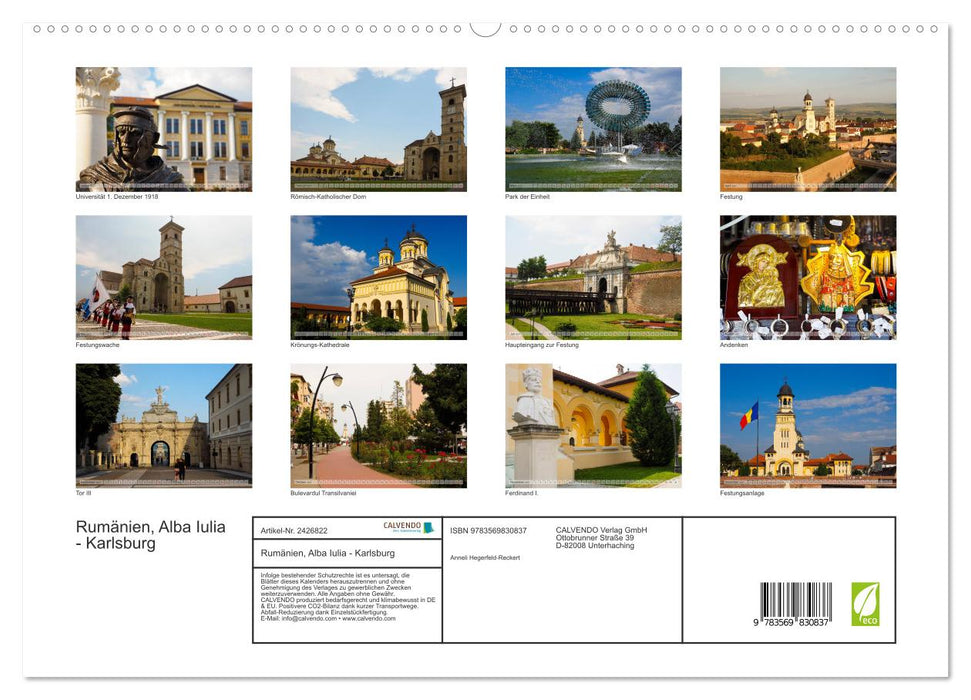 Rumänien, Alba Iulia - Karlsburg (CALVENDO Premium Wandkalender 2027)