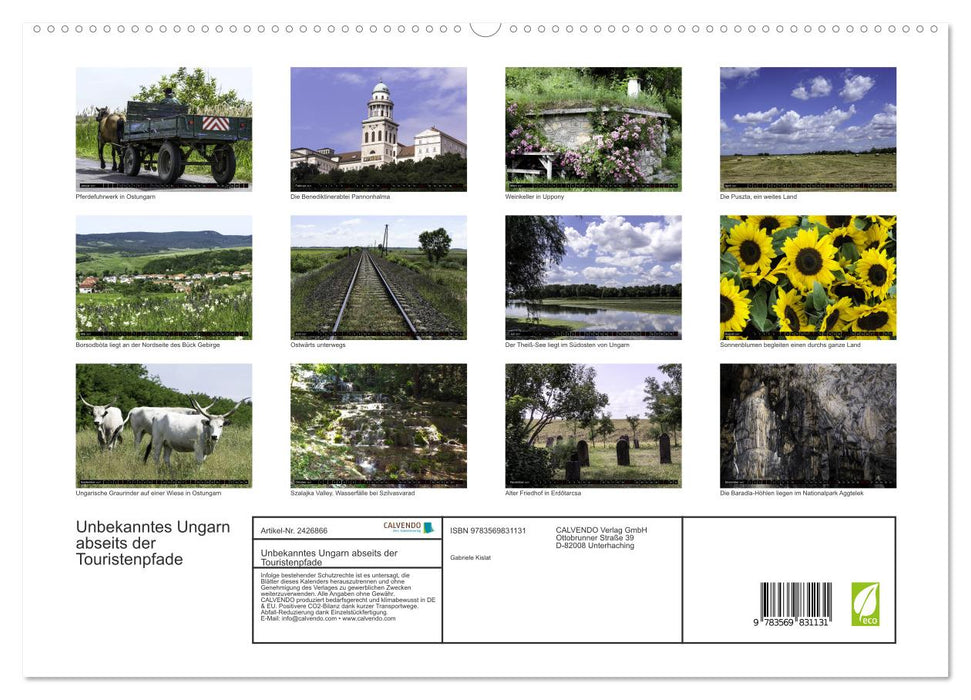 Unbekanntes Ungarn abseits der Touristenpfade (CALVENDO Premium Wandkalender 2027)
