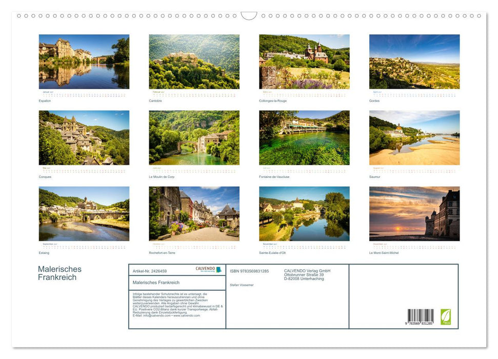 Malerisches Frankreich (CALVENDO Wandkalender 2027)