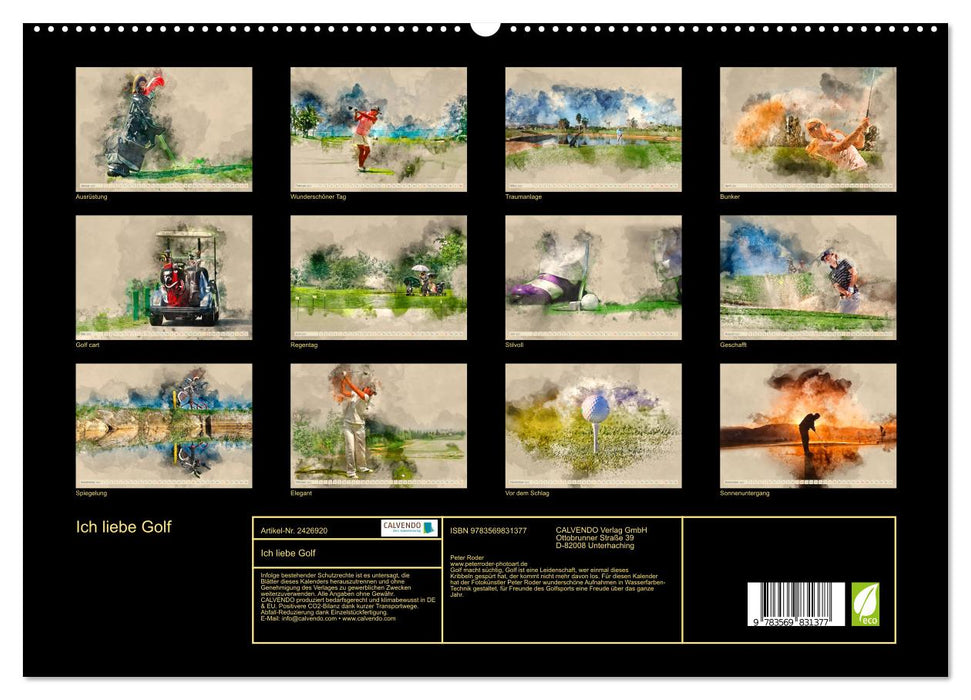Ich liebe Golf (CALVENDO Premium Wandkalender 2027)